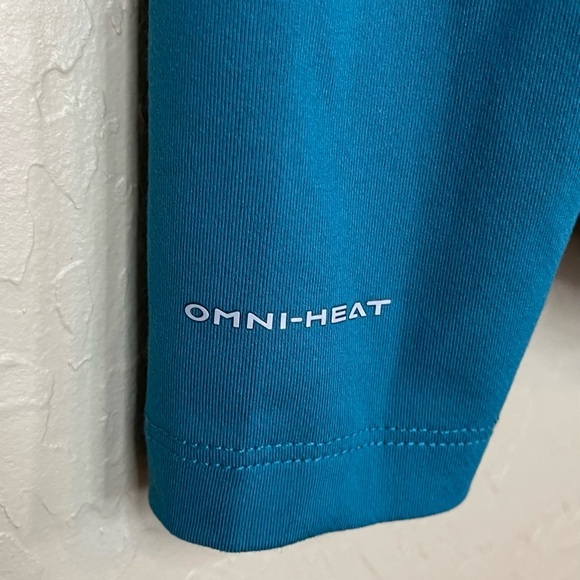 Columbia‎ Omni-Heat Quarter Zip Pullover Teal Turquoise Silver Women Size Medium - Picture 4 of 10